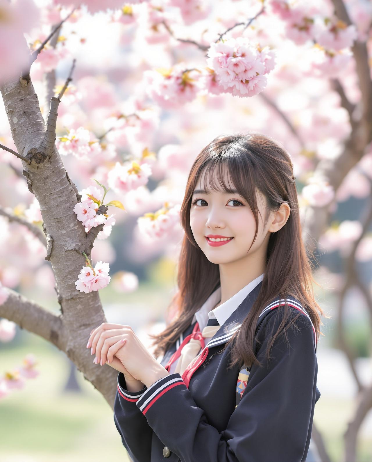 空屋子私房-樱花树下·JK少女-JK写真写真摄影高清大图